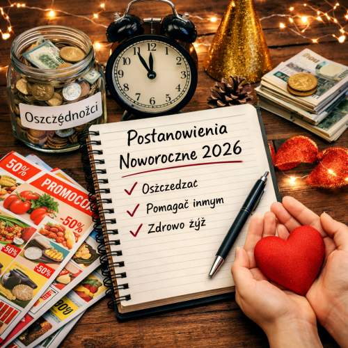 Postanowienia noworoczne 2026: jak oszczędzać i pomagać