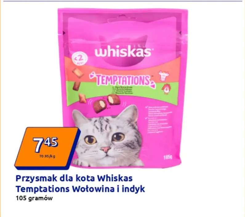 Przysmak dla kota Temptations wołowina i indyk