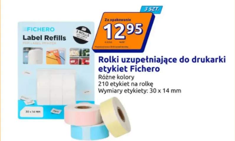 Uzupełniające rolki do drukarki, różne kolory