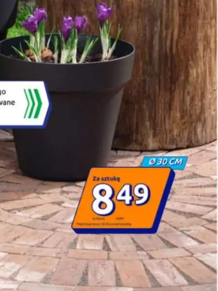 Doniczka Toledo czarna Ø 30 cm