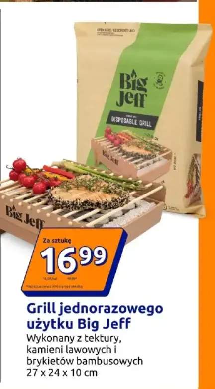 Grill jednorazowego użytku Big Jeff 27x24x10cm