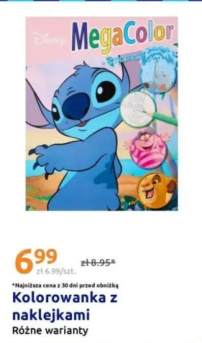 Kolorowanka z naklejkami Disney MegaColor