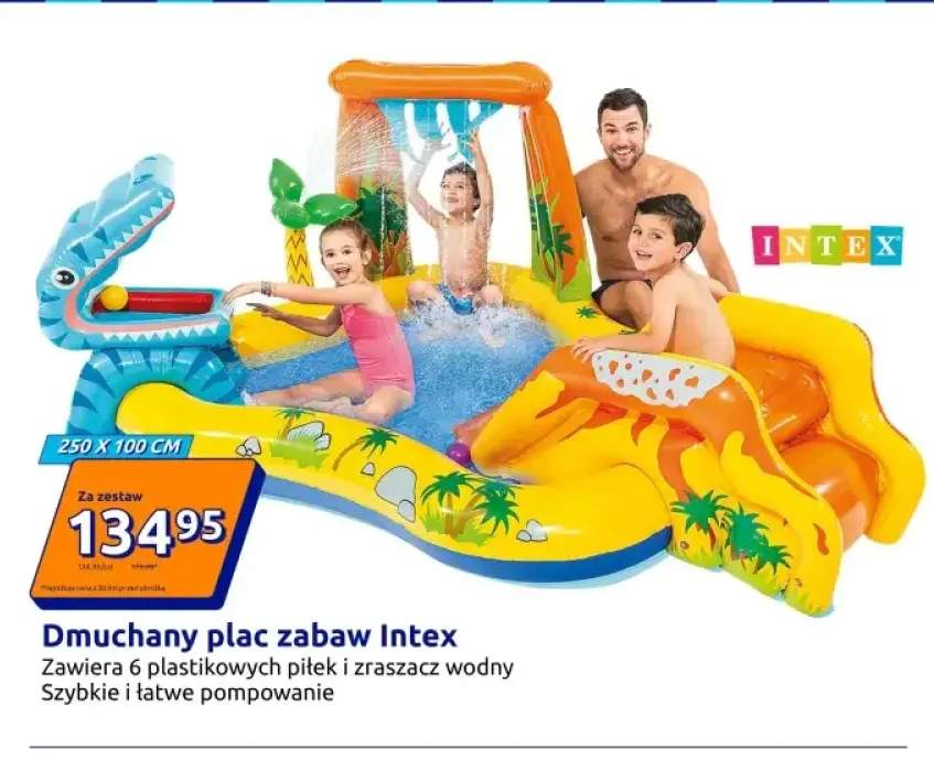 Dmuchany plac zabaw Intex 250x100cm