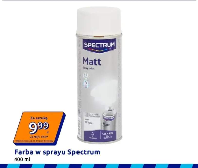 Farba w sprayu Spectrum Matt White