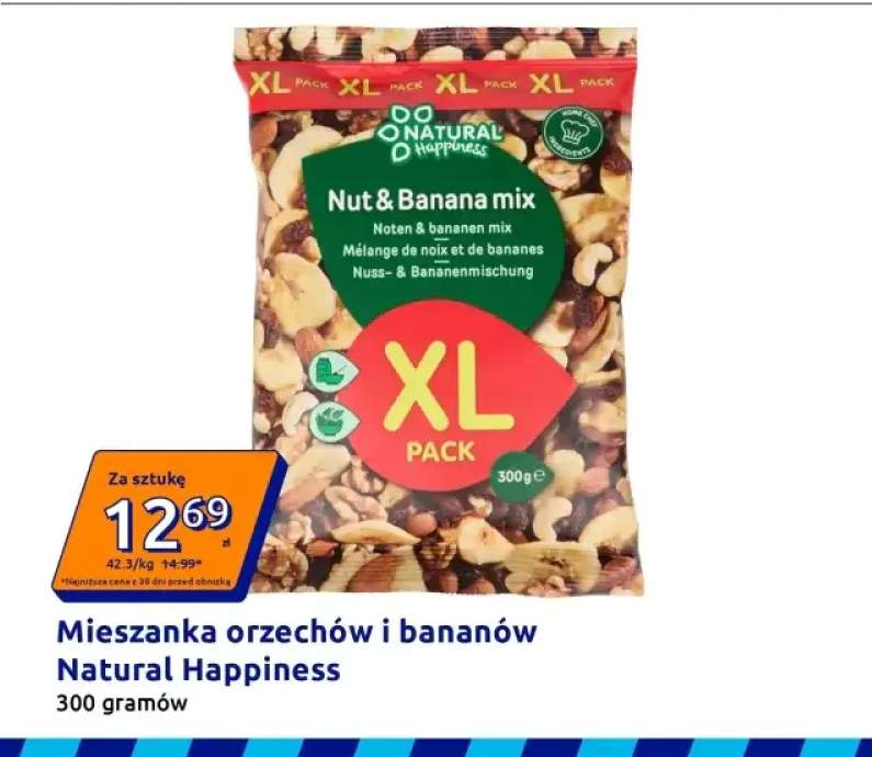 Mieszanka orzechów i bananów Natural Happiness