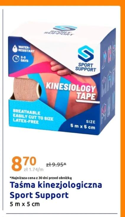 Taśma kinezjologiczna Sport Support 5mx5 cm