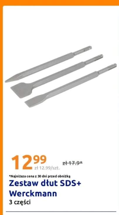 Zestaw dłut SDS+ Werckmann 3-pak