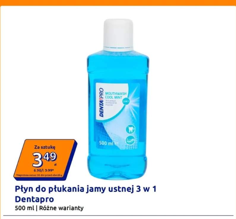Płyn do płukania jamy ustnej 3 w 1 Dentapro