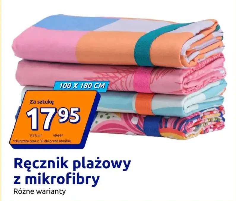 Ręcznik plażowy z mikrofibry 100x180 cm