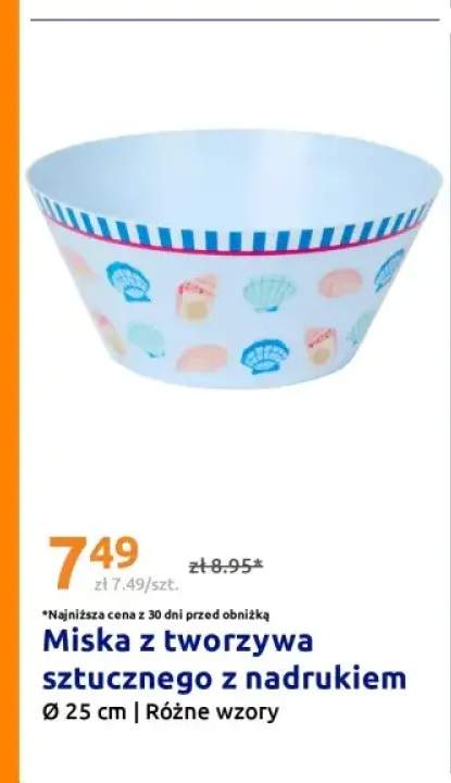 Miska z tworzywa sztucznego z nadrukiem Ø 25 cm