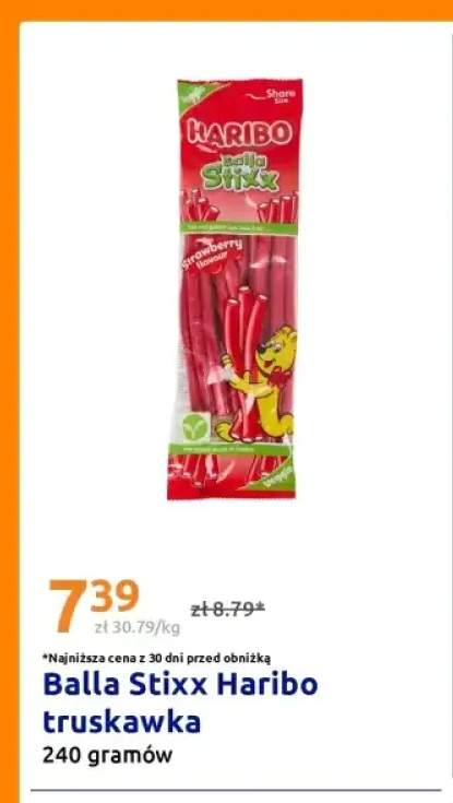 Żelki Haribo Balla Stixx truskawka
