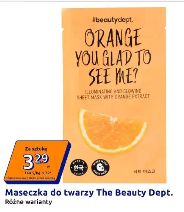 Maseczka do twarzy The Beauty Dept. Orange You Glad To See Me?