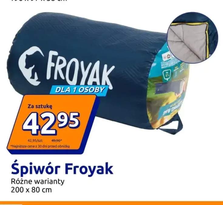 Śpiwór Froyak dla 1 osoby
