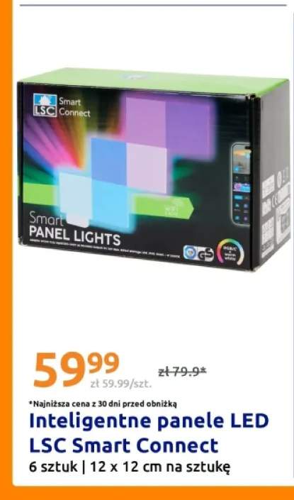 Inteligentne panele LED LSC Smart Connect 6-pak