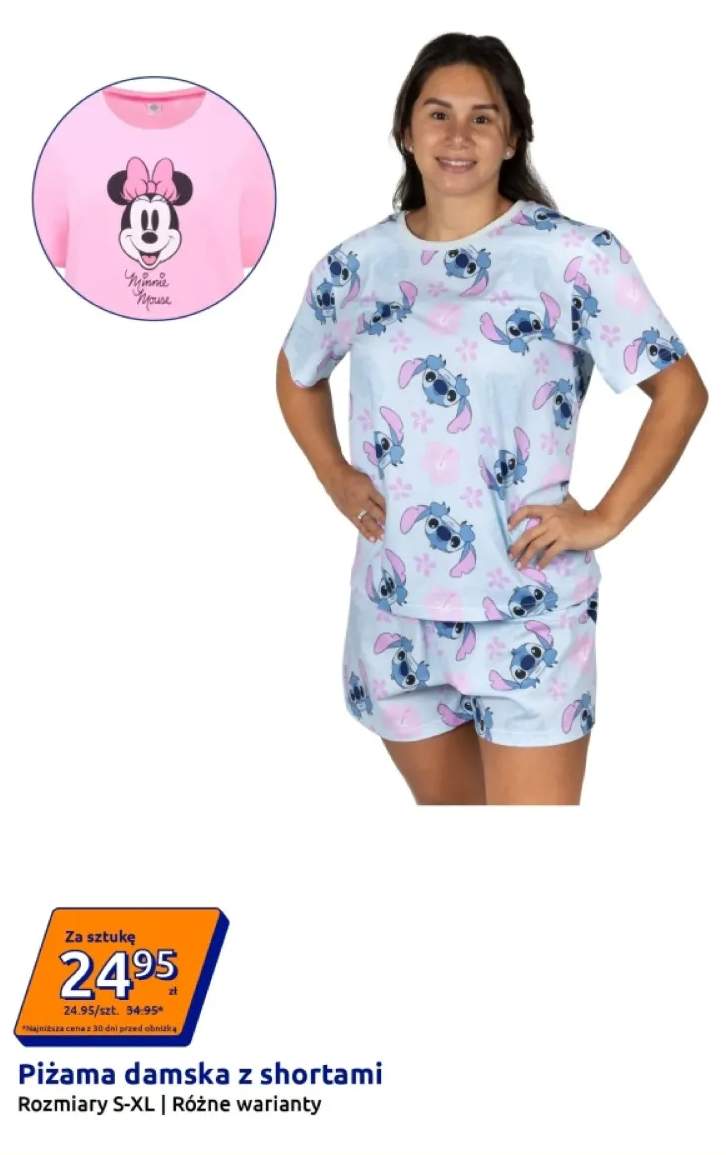 Piżama damska z shortami Stitch +1 wariant