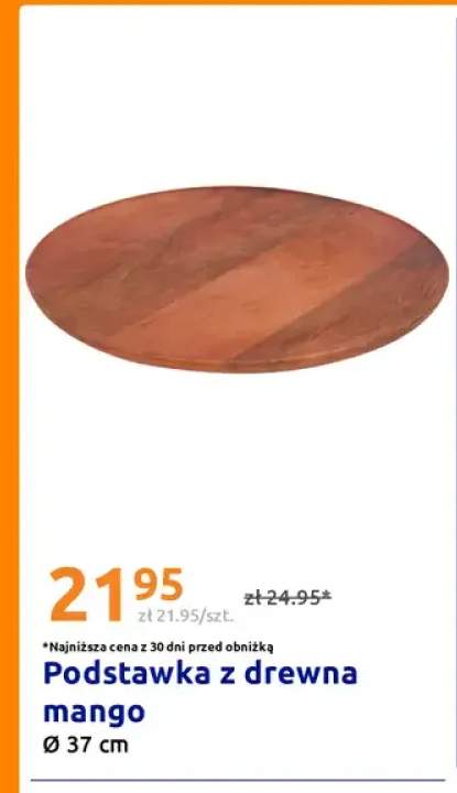 Podstawka z drewna mango Ø 37 cm