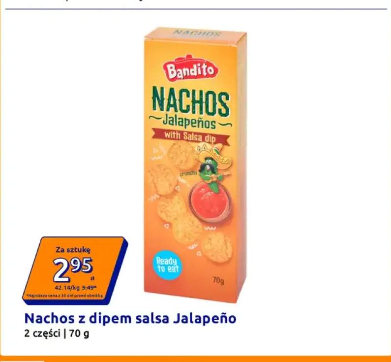 Nachos z dipem salsa Jalapeño Bandito