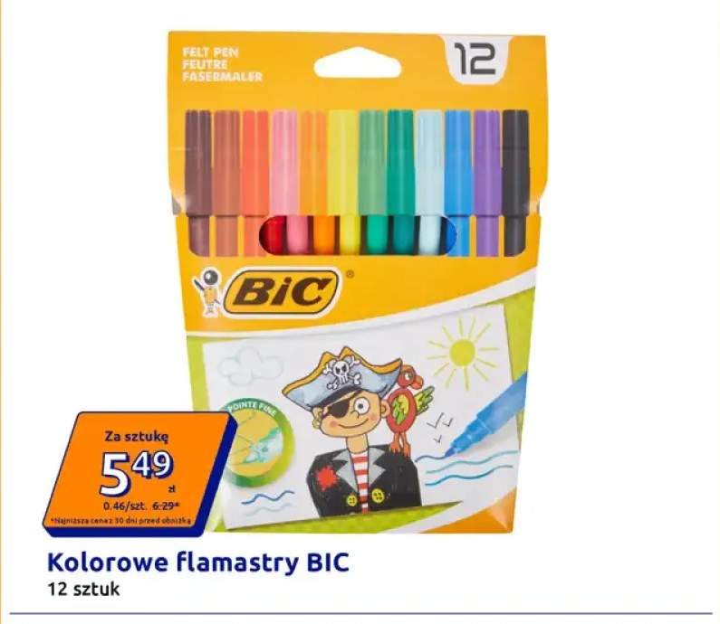 Kolorowe flamastry BIC