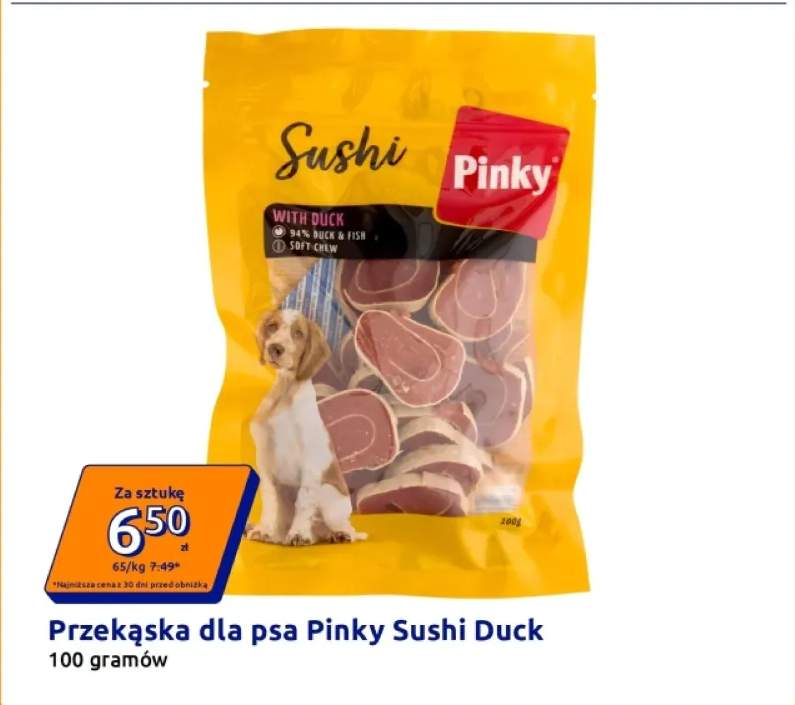 Przekąska dla psa Pinky Sushi Duck