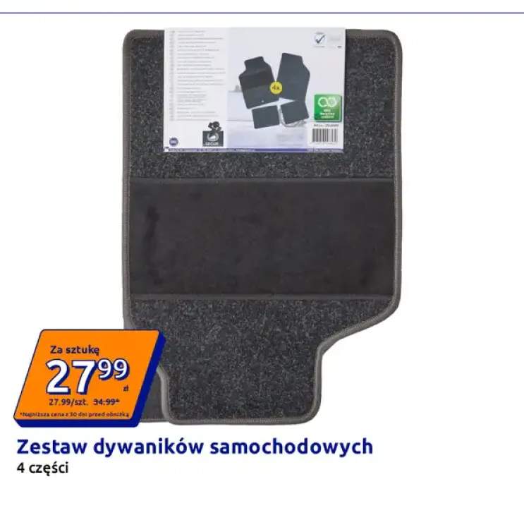 Zestaw dywaników samochodowych Secur 4 części
