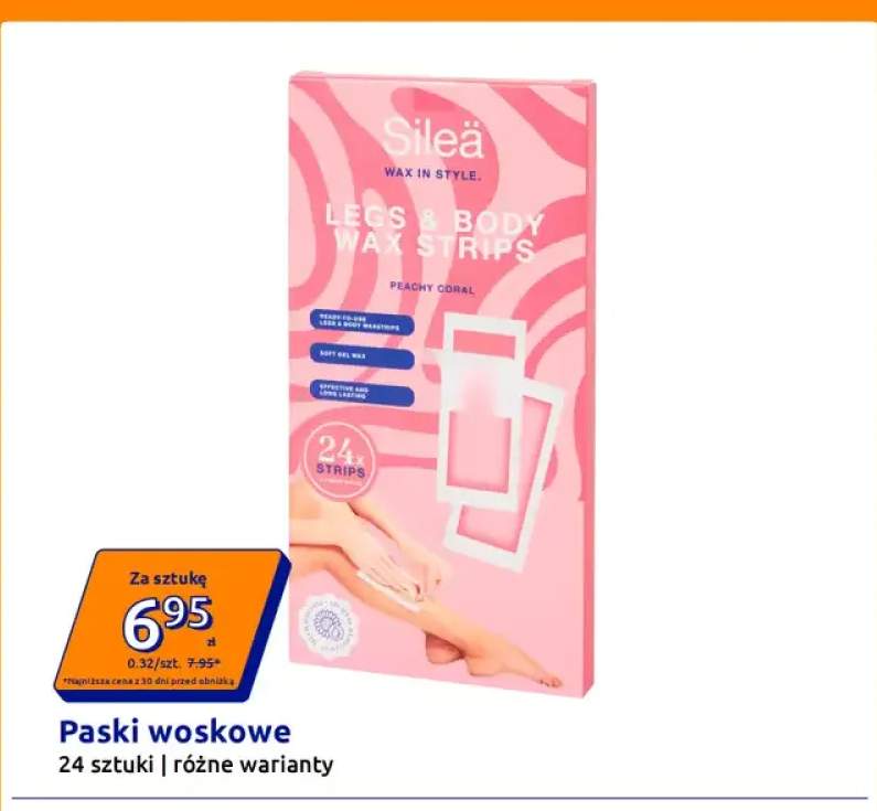 Paski woskowe do depilacji nóg i ciała Sileä