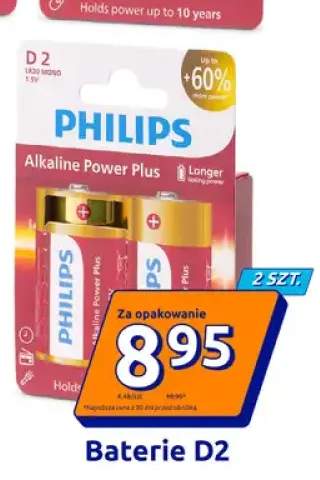 Baterie D Philips Alkaline Power Plus 2-pak