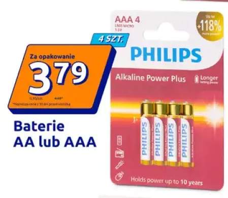 Baterie AAA Philips Alkaline Power Plus 4-pak