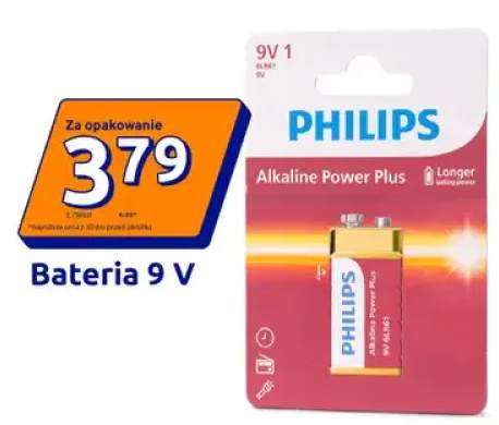 Bateria 9V Philips Alkaline Power Plus