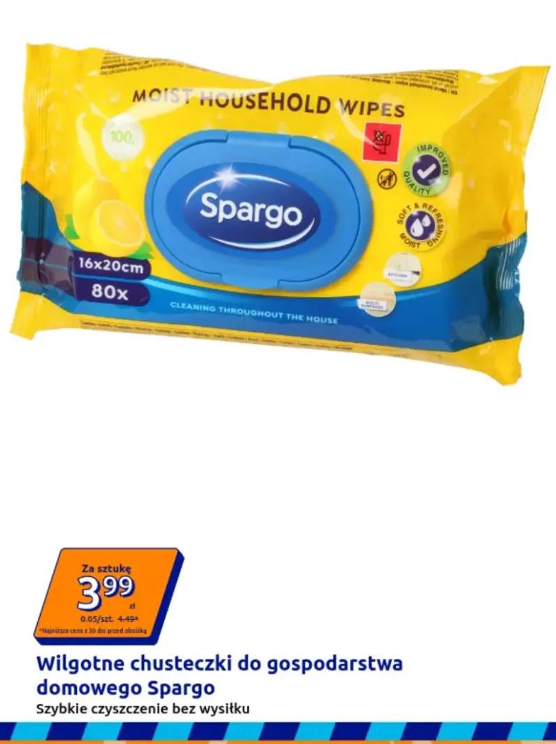 Wilgotne chusteczki do gospodarstwa domowego Spargo
