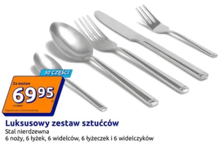 Luksusowy zestaw sztućców stal nierdzewna 30 części