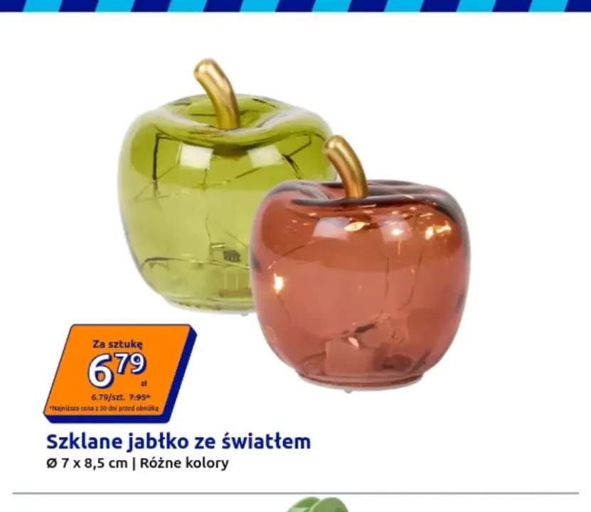 Szklane jabłko ze światłem