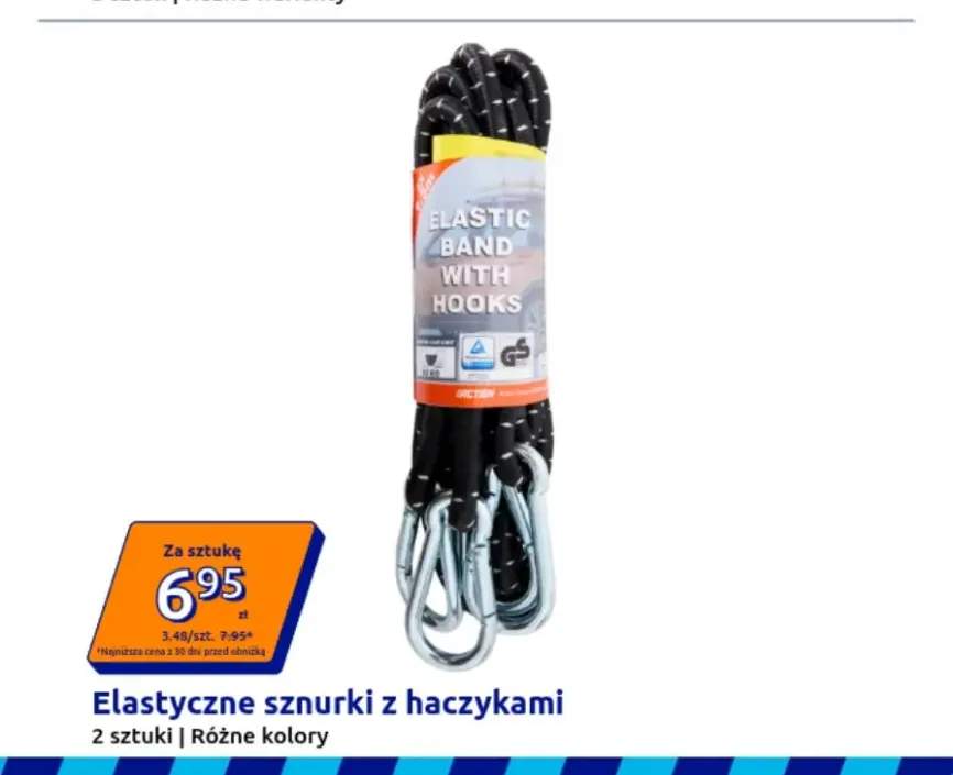 Elastyczne sznurki z haczykami