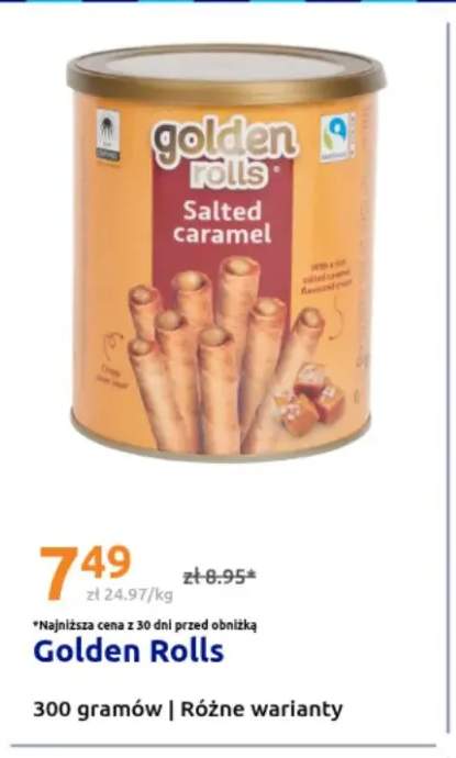 Rurki waflowe Golden Rolls